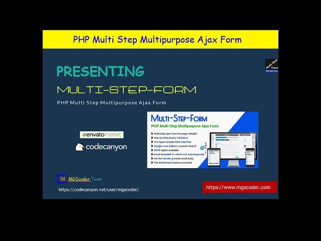 Multi-Step-Form - PHP Multi Step Multipurpose Ajax Form By MGScoder | CodeCanyon SMTP Form