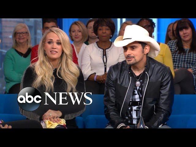 Carrie Underwood and Brad Paisley play a game of 'Country Grammar' on 'GMA Day'