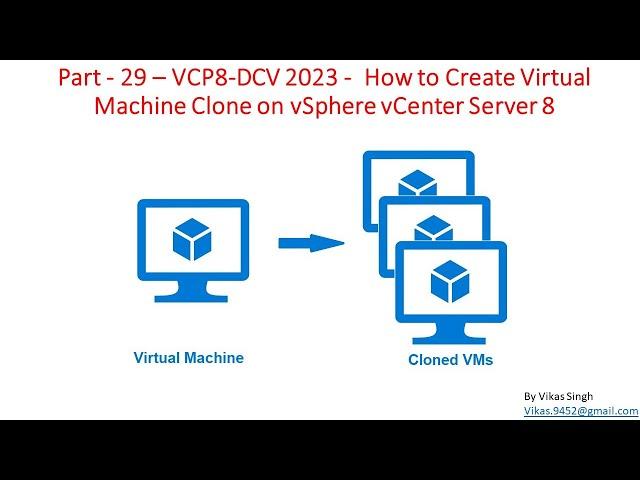 VCP8-DCV 2023 | Part-29 |  How to Create Virtual Machine Clone on vSphere  vCenter Server 8