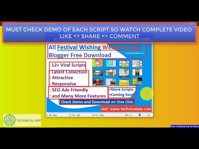 Advanced Festival Wishing Script Blogger Collection |  WhatsApp Viral Scripts for Blogger