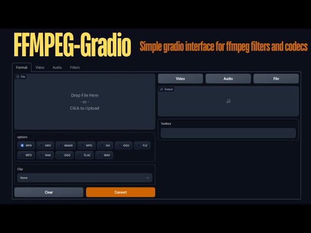 "FFmpeg-Gradio: Convert & Edit Any Media Format | Audio & Video Editing Simplified!"