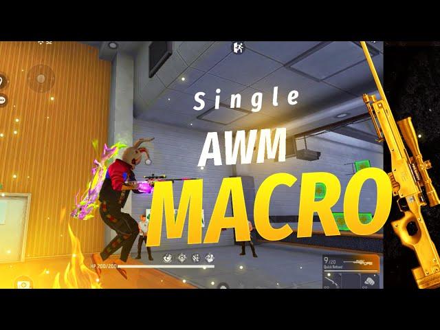 How to make Single Awm Macro Bluestacks । Free Fire । Single Sniper।