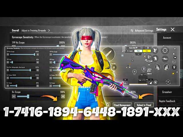 NEW UPDATE 3.5BEST SENSITIVITY CODE + CONTROL SETTINGS BGMI/PUBG MOBILE