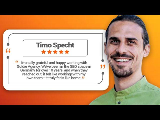 Julian Goldie Agency Review: Timo Specht Goldie Agency Testimonial