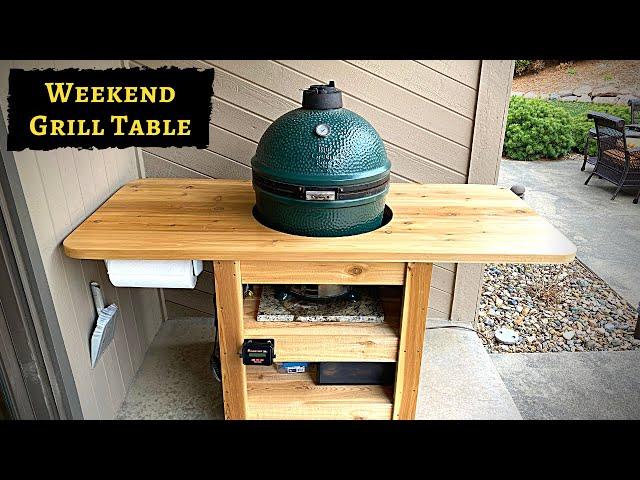 Modern DIY Green Egg Table - Detailed Plans and Instructions for this Modern Compact Grill Cart