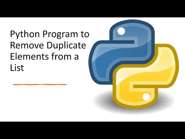 write a python program to remove duplicates from a list