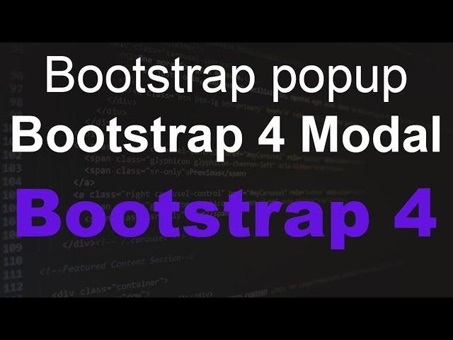 Bootstrap 4 Modal popup Example | Create Popup using Bootstrap4 | Bootstrap modal Dialog show