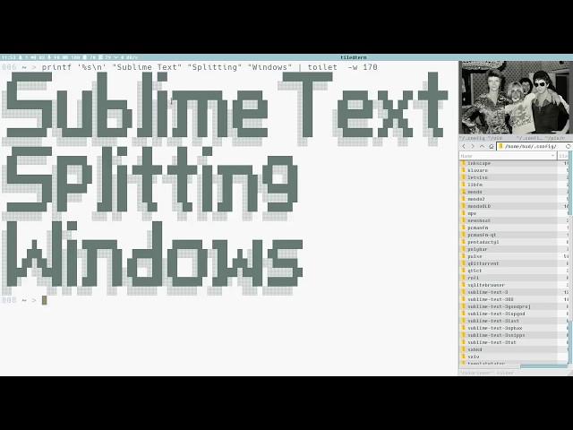 Sublime Text - Splitting Windows