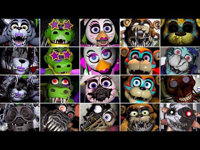 Security Breach in FNAF 1, 2, 3, 4, 5, 6, with Ruin & Remastered