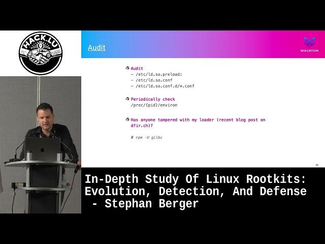 In-Depth Study Of Linux Rootkits: Evolution, Detection, And Defense - Stephan Berger