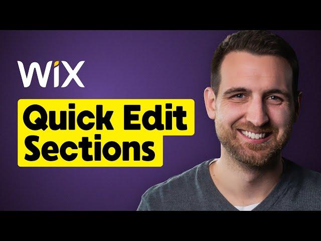 How to Quick Edit Sections on Wix