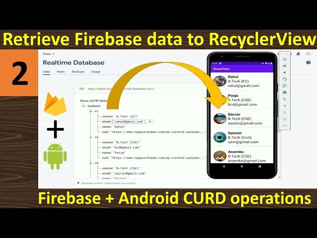 2. Retrieve Firebase data to RecyclerView