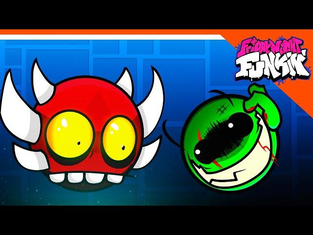  BOSS DEMON GEOMETRY DASH FIRE IN THE HALL Fire In The Hole  Friday Night Funkin' Geometry dash