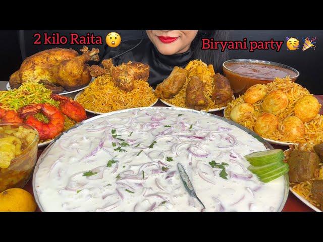 *2KILO RAITA,MUTTON BIRYANI,CHICKEN BIRYANI,KALEJI BIRYANI,EGG BIRYANI,WHOLE CHICKEN *ASMR EATING