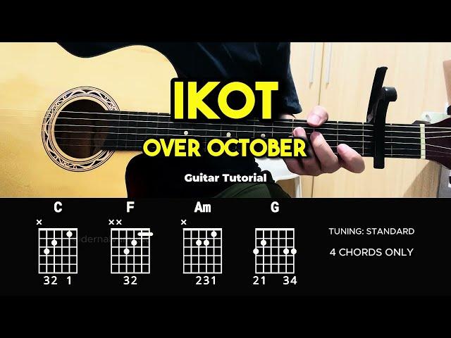 Ikot - Over October | Easy Guitar Chords Tutorial For Beginners (CHORDS & LYRICS) #guitarlesson