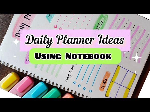 Daily planner ideas using notebook  Easy way to plan your day #planner