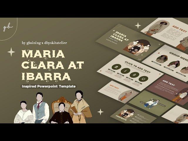 Maria Clara at Ibarra PPT Template | gbsining x dhyskitatelier