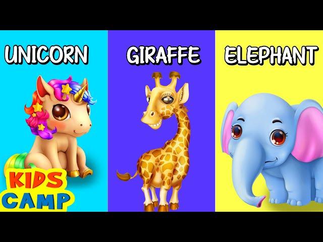 Learn Animals Name And Colors | Toddler Learning Video