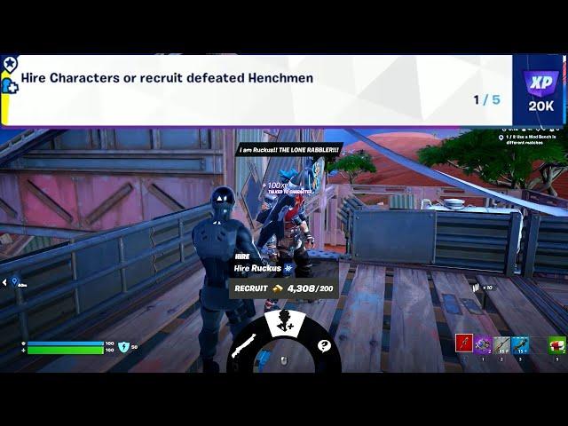 Hire Character or recruit defeated Henchmen Fortnite