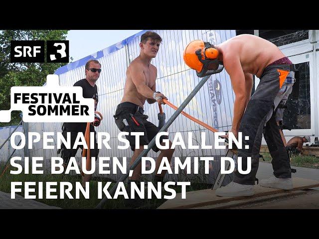 OASG: Aufbau des Openairs im Sittertobel | Festivalsommer 2023 | SRF 3