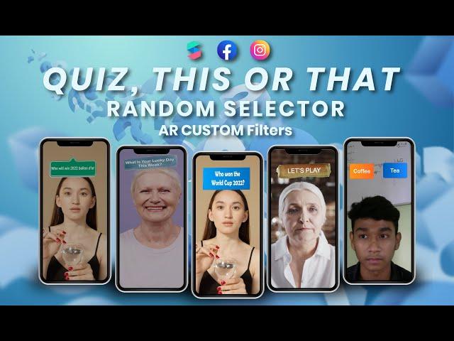 Spark AR Random Selector, This or That and Quiz Filter for instagram, facebook, tiktok and snapchat.