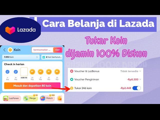 Cara Belanja di Lazada menggunakan Tukar Koin