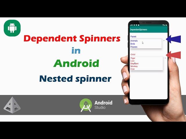 dependent spinners in android with android studio | #android