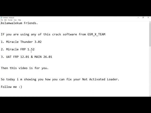 How to fix GSM X TEAM Loader not Activated All crack  solution