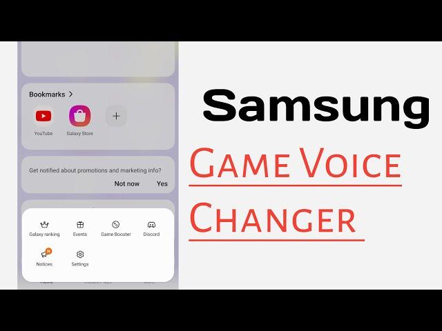 Samsung Galaxy Game Voice Changer | Samsung Galaxy Game Me Voice Change Kaise Kare