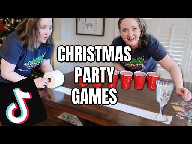 Trying TikTok CHRISTMAS PARTY Games | Christmas Party Games For ALL AGES