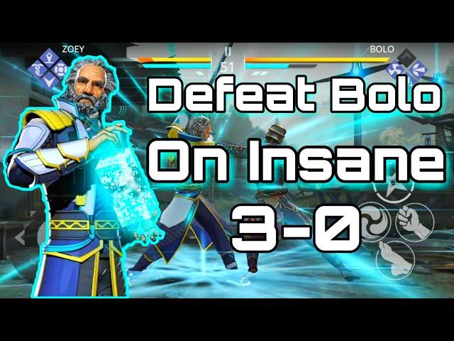 How to defeat Bolo on insane.Shadow fight 3 chapter 7