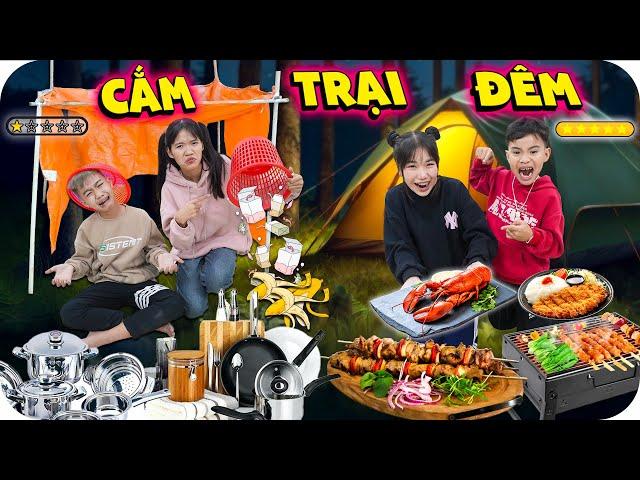 Cắm Trại Ban Đêm - 500k Chỉ Mua Đồ Ăn Hoặc Đồ Dùng - Đội Nào Sướng Hơn | Min Min TV Minh Khoa