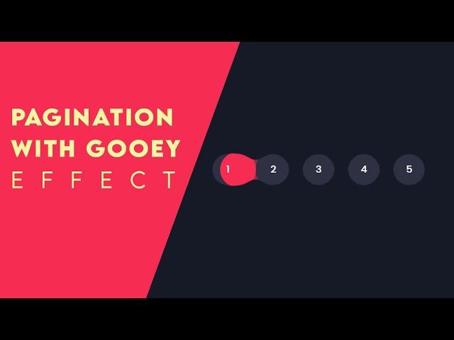 pagination with CSS3 Gooey Animation Effects | html css jQuery SVG