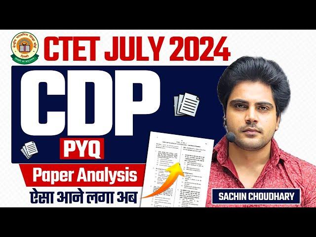 CTET CDP PYQ Paper Analysis by Sachin choudhary live 8pm
