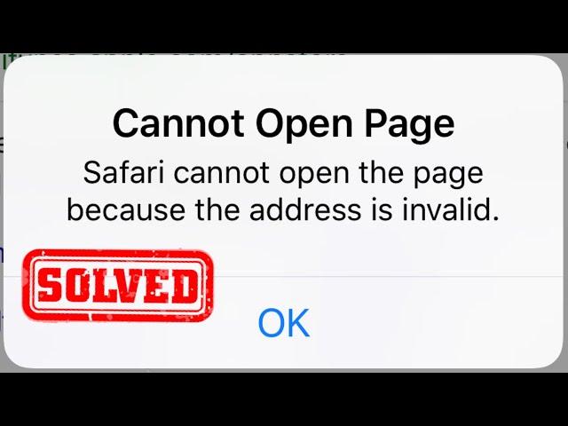 How to Fix Safari Cannot Open the Page Because the Address is Invalid | iPhone & iPad