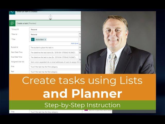 Get organized. Use a list to create Planner Tasks [74.48]