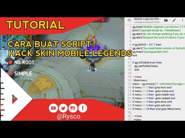 Ternyata begini !! Cara Membuat Script Hack Skin Game Guardian | Mobile Legends