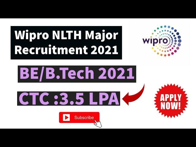 Wipro NLTH Registration 2021 | Wipro Elite National Talent Hunt 2021 | Wipro NLTH