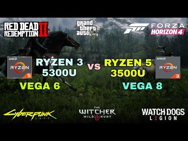 Ryzen 3 5300U Vega 6 vs Ryzen 5 3500U Vega 8 Gaming Test ! 2021