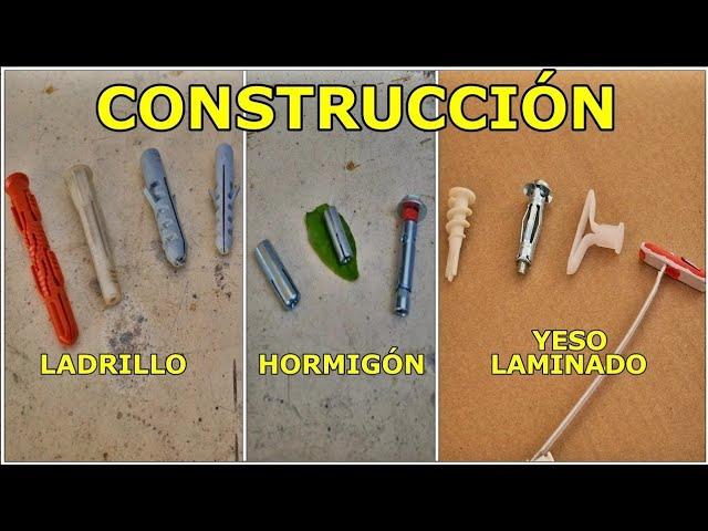 Tacos para en ladrillo, hormigón, yeso laminado (pladur)... como colgar cargas fijaciones #diy