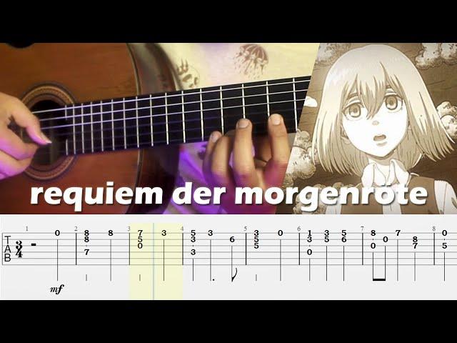 Shingeki no Kyojin 3: Requiem der Morgenröte - Classical / Fingerstyle Guitar Cover Tab Tutorial