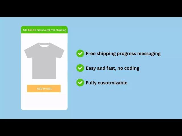 How To Add A Free Shipping Progress Bar on Shopify