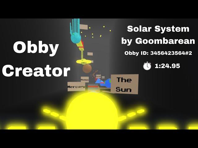 Solar System by Goombarean | Speedrun | 1:24.95 | Obby Creator