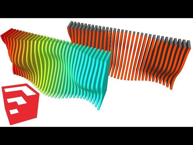 Undulating Wall in SketchUp