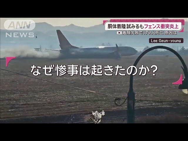 事故直前の乗客「鳥が翼に…」機内から遺言　韓国機の着陸失敗179人死亡2人生存(2024年12月29日)