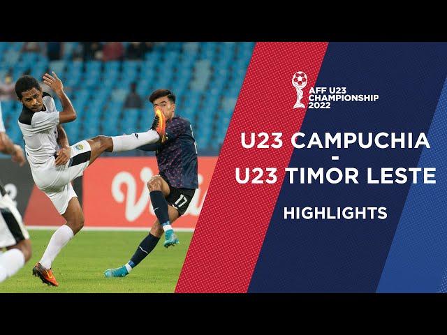 HIGHLIGHTS: U23 CAMPUCHIA - U23 TIMOR LESTE | ĐỊA CHẤN TẠI MORODOK TECHO | AFF U23 CHAMPIONSHIP