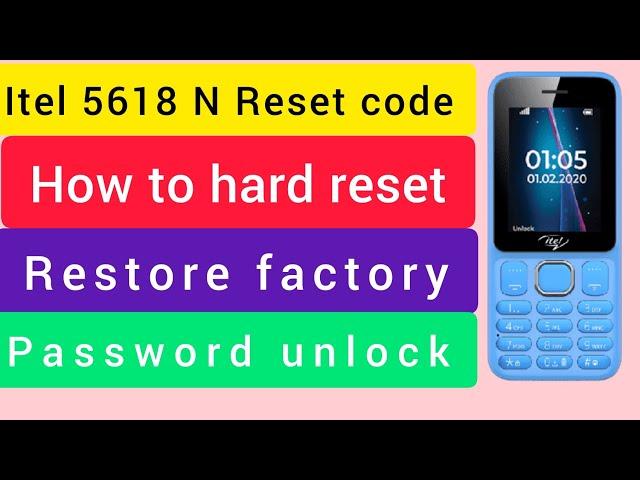 itel it5618n password unlock ! How To Hard Reset !Restore Factory ! Password Unlock#itel5618N #bilal