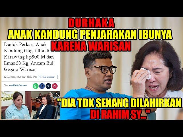 TEGA...IBU DIPENJARAKAN ANAK KANDUNG GARA2 WARISAN‼️ "SAYA DIMISKINKAN..."