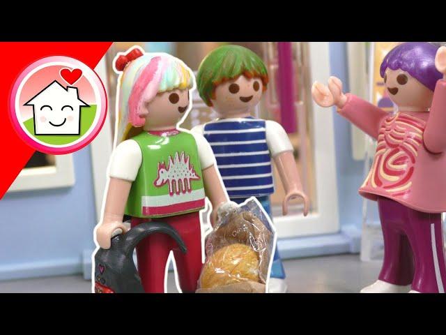 Playmobil Familie Hauser - Lena allein beim Friseur - Geschichte mit Lena, Malte und Rosabella