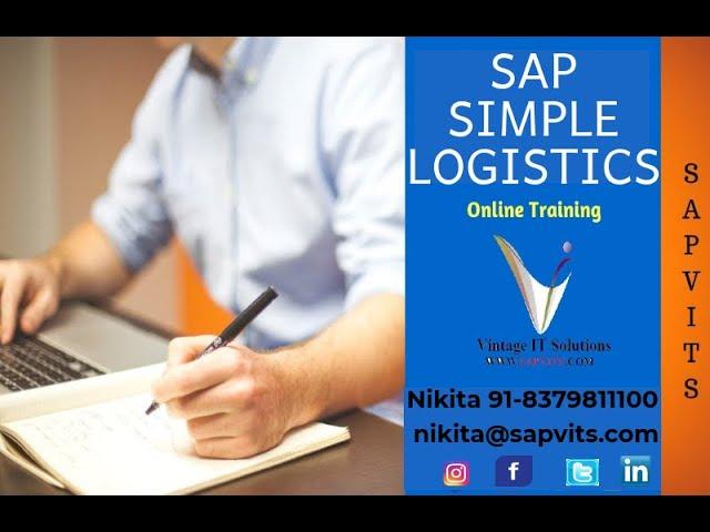 SAP Simple Logistics Online Demo | Best SAP Training Institute - SAPVITS